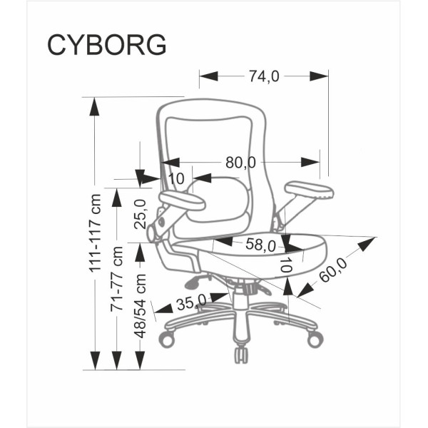 Cyborg Fotel Gabinetowy Czarny Halmar
