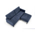 Cornelius Sofa Rozkładana Z Funkcją Narożnika Niebieska Halmar