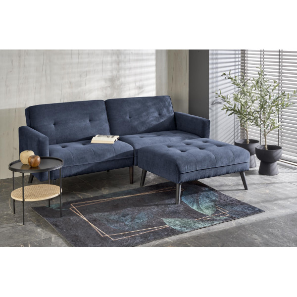 Cornelius Sofa Rozkładana Z Funkcją Narożnika Niebieska Halmar