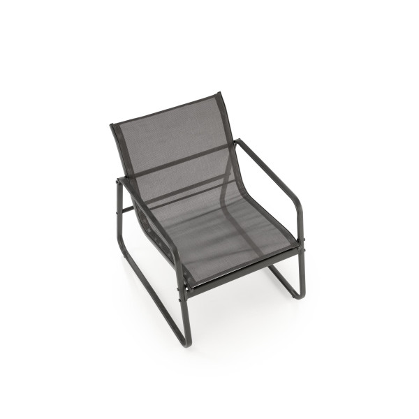 Conor Zestaw Ogrodowy ( Sofa + Fotel 2X + Ława ), Ciemny Popiel / Jasny Popiel Halmar