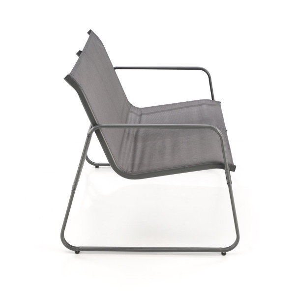 Conor Zestaw Ogrodowy ( Sofa + Fotel 2X + Ława ), Ciemny Popiel / Jasny Popiel Halmar