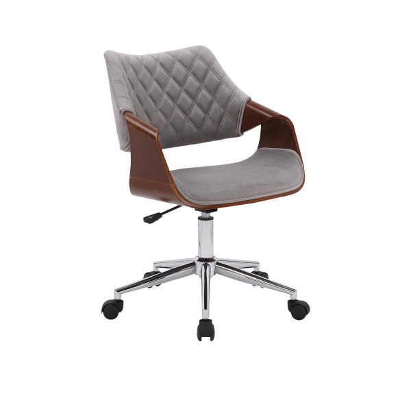 Colt Fotel Pracowniczy Orzechowy/Popielaty Velvet Halmar