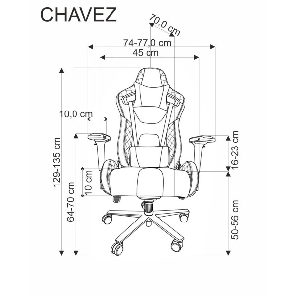 Chavez Fotel Gabinetowy Czarny Halmar