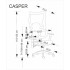 Casper Fotel Gabinetowy Czarny Halmar