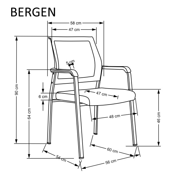 Bergen Fotel Czarny Halmar