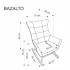 Bazalto Fotel Bujany Popiel Halmar
