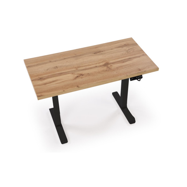 B54 Biurko Z Funkcją Regulacji Wysokości, Blat - Dąb Artisan, Stelaż - Czarny Halmar