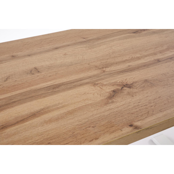 B54 Biurko Z Funkcją Regulacji Wysokości, Blat - Dąb Artisan, Stelaż - Biały Halmar