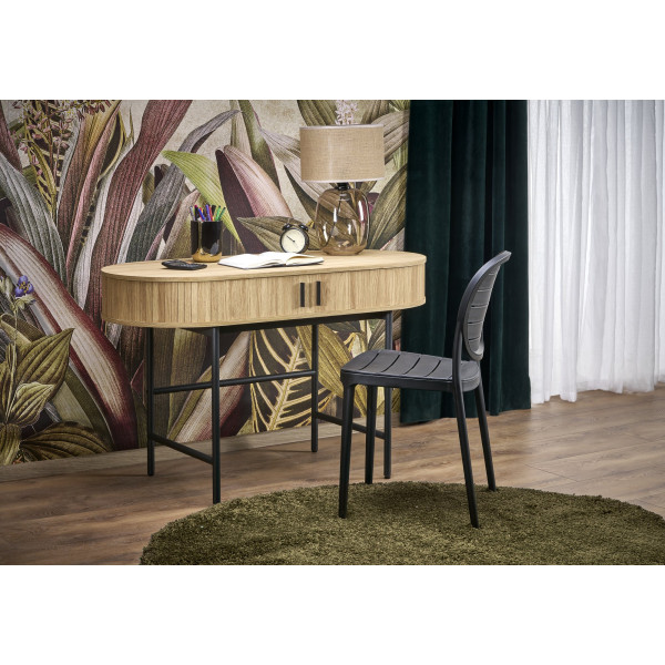 B51 Biurko Naturalny / Czarny Halmar