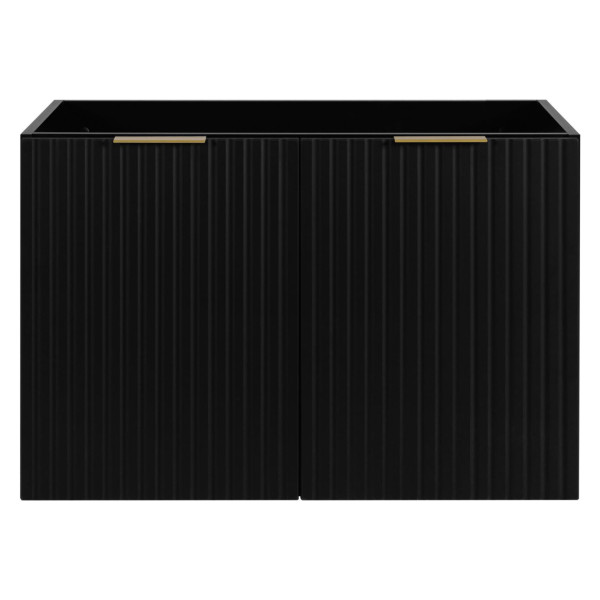 Szafka pod Umywalkę 80 cm Czarna FLOW Front