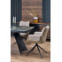 Armani Stół Rozkładany, Blat - Czarny Marmur, Noga - Czarny Halmar