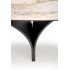 Alter Stół Owalny, Blat - Beżowy Marmur, Nogi - Czarny Halmar