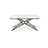 Alfredo Stół Rozkładany, Biały Marmur / Czarny Halmar