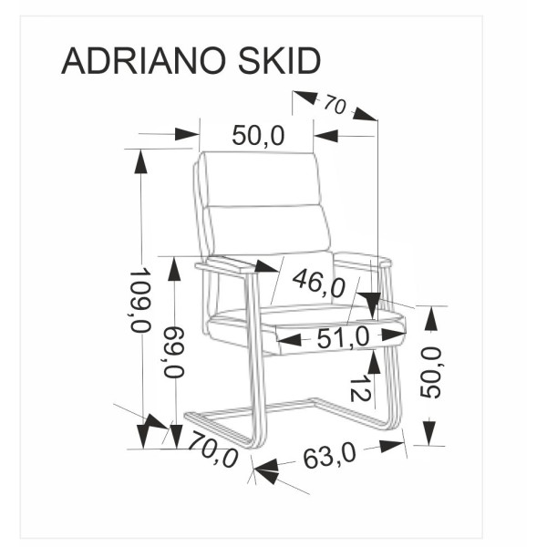 Adriano Skid Fotel Pracowniczy Czarny Halmar