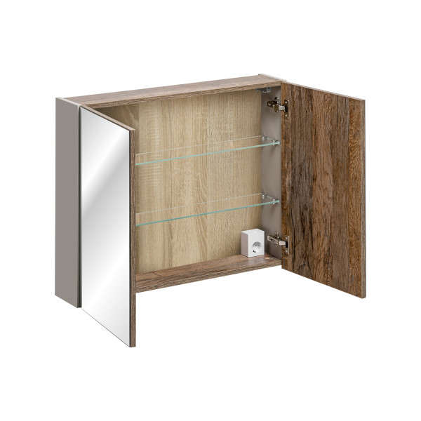 Szafka Z Lustrem 80Cm 2 Drzwi