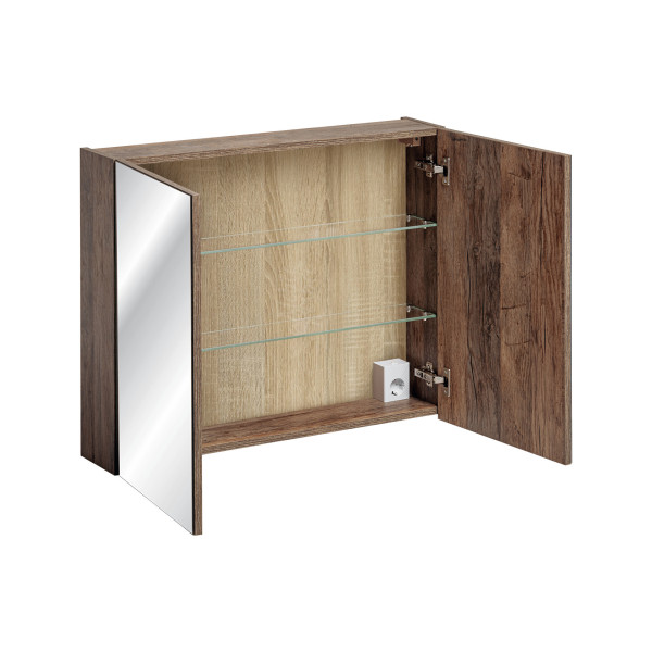 Szafka Z Lustrem 80Cm 2 Drzwi