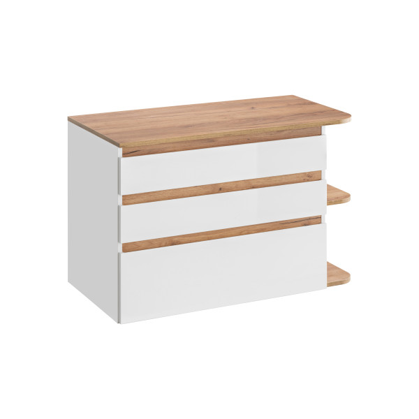 Szafka Pod Umywalkę 90Cm 3 Szuflady