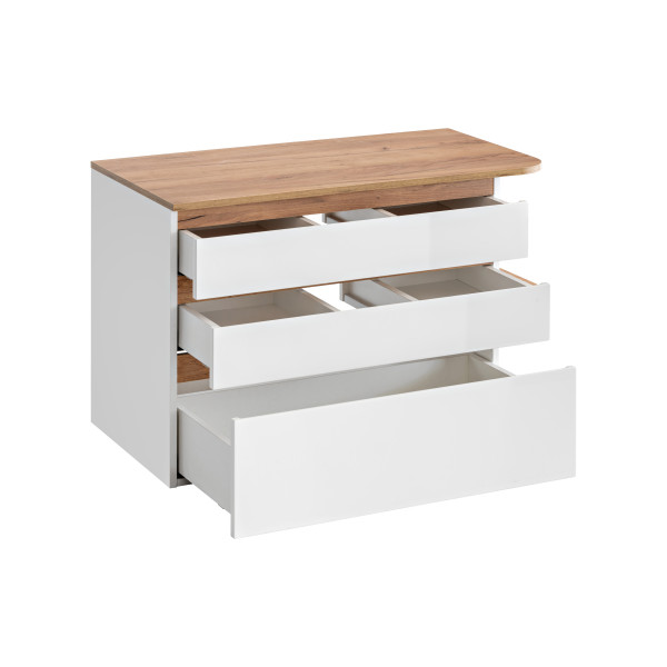 Szafka Pod Umywalkę 90Cm 3 Szuflady