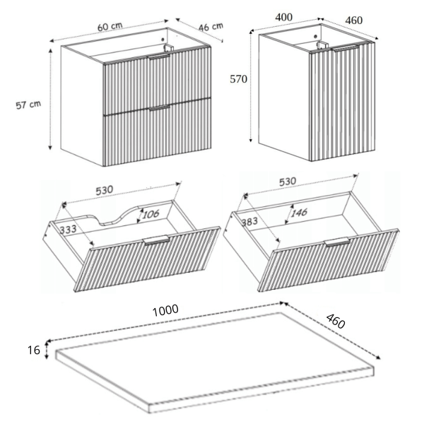 Szafka z Koszem Na Pranie do Łazienki 100 cm Beżowa Ryflowana Nowoczesna Kaszmirowa Dąb Craft FLOW
