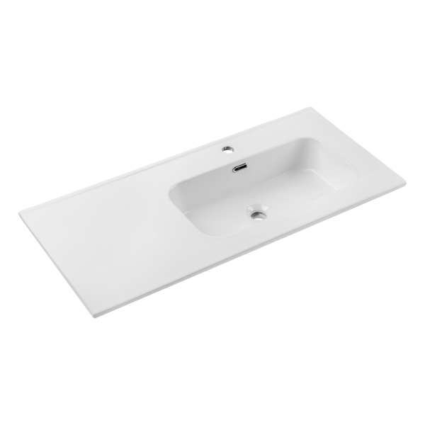 Umywalka Meblowa Jednokomorowa 100Cm Z Blatem Ceramicznym
