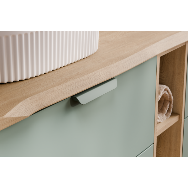 Zestaw Meblowy 100Cm Z Blatem I Umywalką Nablatową Cloud