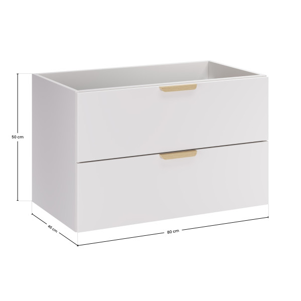 Szafka Pod Umywalkę 80Cm 2 Szuflady