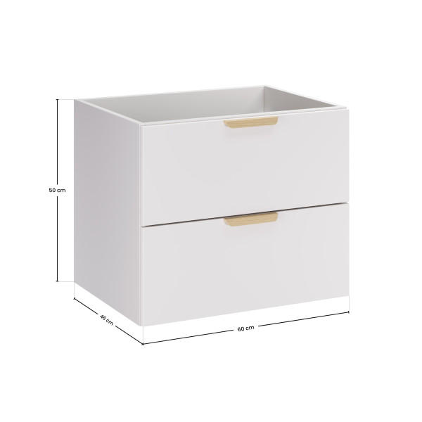 Szafka Pod Umywalkę 60Cm 2 Szuflady
