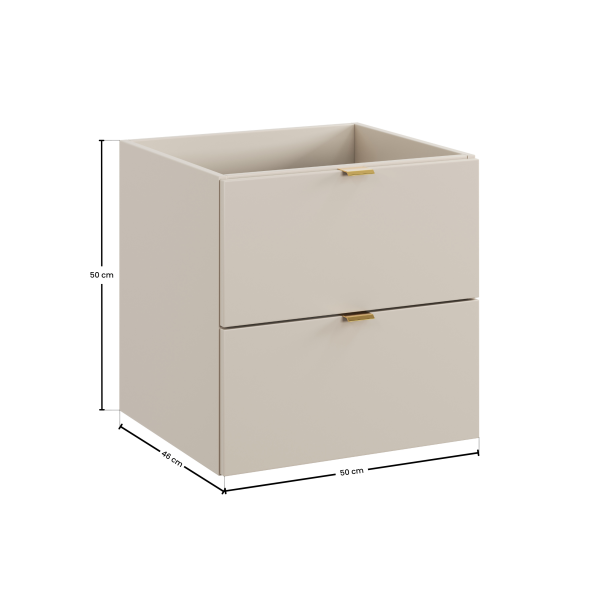Szafka Pod Umywalkę 50Cm 2 Szuflady