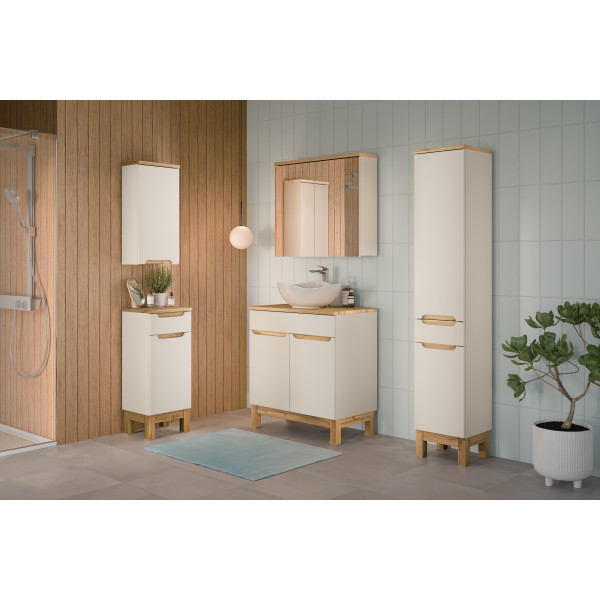 Szafka Z Lustrem 80Cm 2 Drzwi