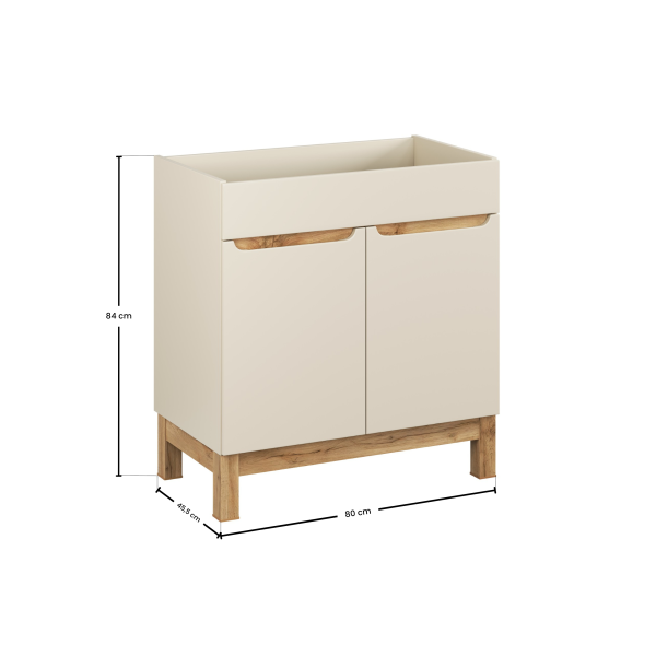 Szafka Pod Umywalkę 80Cm 2 Drzwi