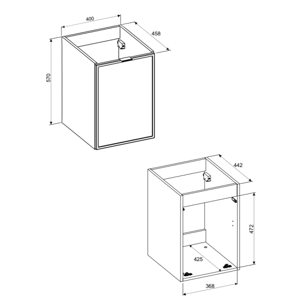 Szafka Pod Blat 40Cm Z Koszem Na Pranie