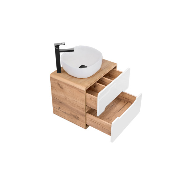 Szafka Pod Umywalkę Nablatową 60Cm 2 Szuflady