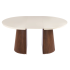 Nowoczesny Stół Rozkładany 120-160-200 cm do Salonu Jadalni Mid Century Modern Kaszmir Orzech ROSELLA