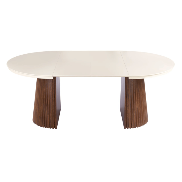 Nowoczesny Stół Rozkładany 120-160-200 cm do Salonu Jadalni Mid Century Modern Kaszmir Orzech ROSELLA
