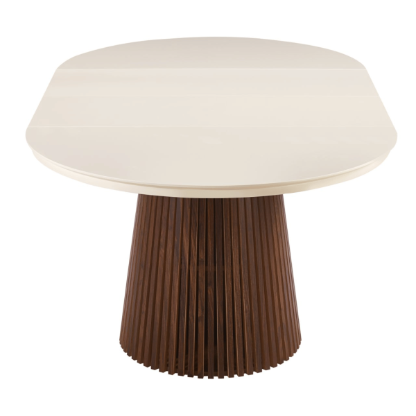 Nowoczesny Stół Rozkładany 120-160-200 cm do Salonu Jadalni Mid Century Modern Kaszmir Orzech ROSELLA