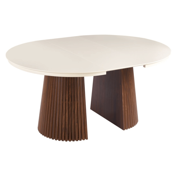 Nowoczesny Stół Rozkładany 120-160-200 cm do Salonu Jadalni Mid Century Modern Kaszmir Orzech ROSELLA