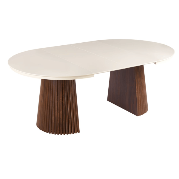 Nowoczesny Stół Rozkładany 120-160-200 cm do Salonu Jadalni Mid Century Modern Kaszmir Orzech ROSELLA