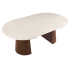 Nowoczesny Stół Rozkładany 120-160-200 cm do Salonu Jadalni Mid Century Modern Kaszmir Orzech ROSELLA