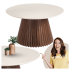 Nowoczesny Stolik Kawowy Ława do Salonu Mid Century Modern Kaszmir Orzech ROSELLIA S