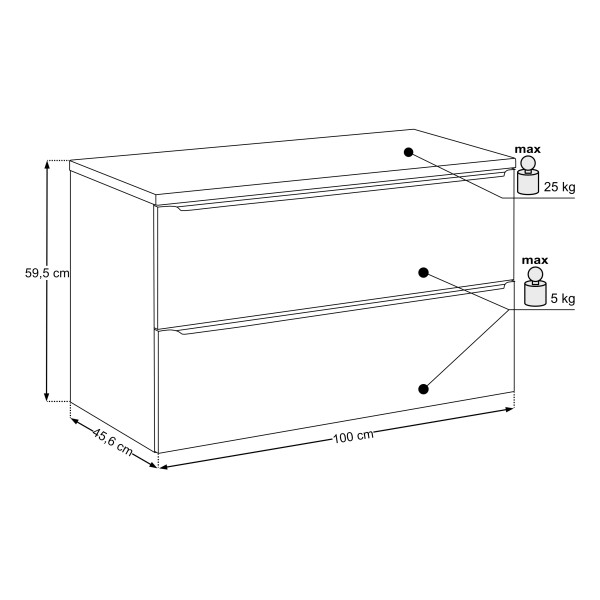 Zestaw Meblowy 100Cm Z Blatem