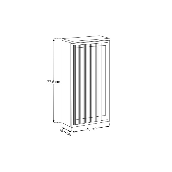 Szafka Górna 40Cm 1 Drzwi Z Podświetleniem Led