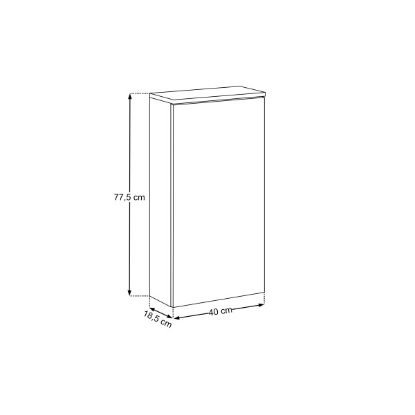 Szafka Górna 40Cm 1 Drzwi Z Podświetleniem Led