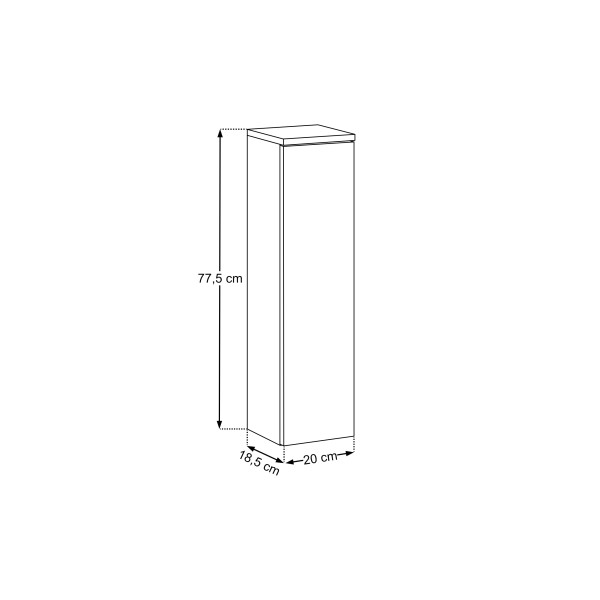 Szafka Górna 20Cm 1 Drzwi Z Podświetleniem Led