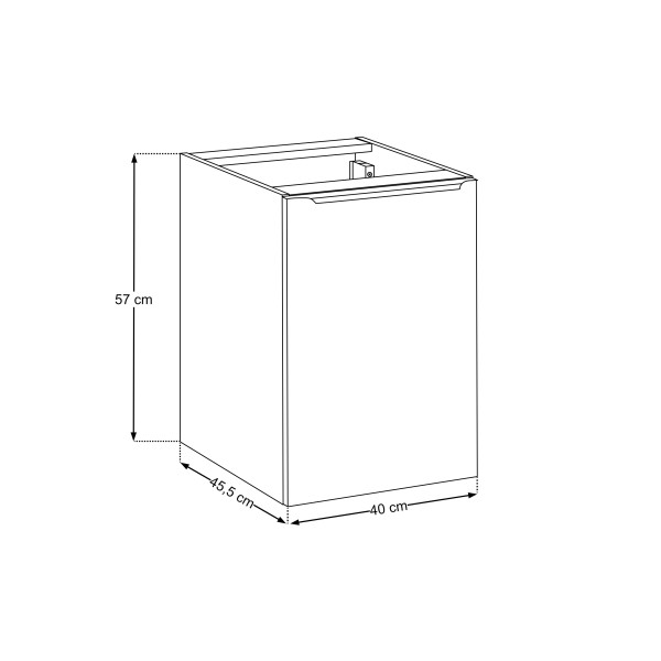 Szafka Pod Blat 40Cm Z Koszem Na Pranie