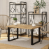 Metalowy Regał Z Półkami Do Salonu Na Książki Loft Wysoki Stojący Nowoczesny Dąb Sonoma LINZ
