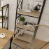 Metalowy Regał Z Półkami Do Salonu Na Książki Loft Wysoki Stojący Nowoczesny Dąb Sonoma LINZ