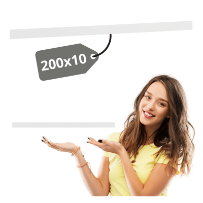 ZESTAW 5x Cokół Kuchenny do Kuchni Biały 200x10 cm Płyta Meblowa Laminowana VENTO