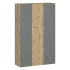 Elegancki Nowoczesny Gładki Front 50x237 cm Do Szafy Do Garderoby Popielaty FORMO F1