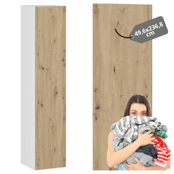 Nowoczesny Front 50x237 cm Do Szafy Do Garderoby Elegancki Gładki Dąb Artisan FORMO F1