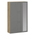 Elegancki Nowoczesny Front 50x237 cm Do Szafy Garderoby z Ramkami Popielaty FORMO F2